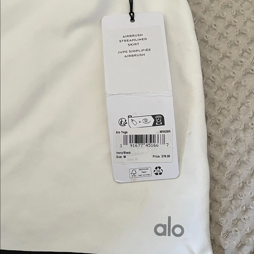 ALO Yoga Black and White Mini Skirt